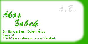 akos bobek business card