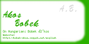 akos bobek business card